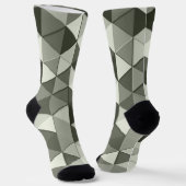 Chaussette Cool en niveaux de gris triangle géométrique motif (Angulaire)