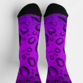 Chaussette Cool Grainy Purple gouttes d'eau motif (Haut)