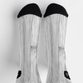 Chaussette Cool gris imprimé bois de bambou Monogramme (Haut)