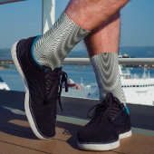 Chaussette Cool Moiré noir et blanc Trippy Abstrait