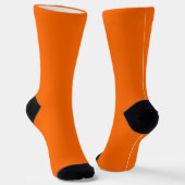 Chaussette Cool Neon Orange Monogramme initial (Angulaire)