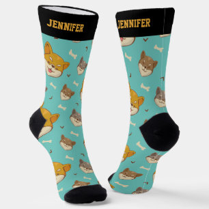 Chaussette Cool Shiba Inu chien mignon Motif chiot