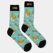 Chaussette Cool Shiba Inu chien mignon Motif chiot (Droite)