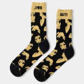 Chaussette Cool Yoga Doodle Chien mignon Motif chiot (Gauche)