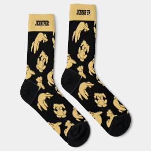 Chaussette Cool Yoga Doodle Chien mignon Motif chiot