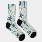 Chaussette Coques de mer sur le blanc (Droite)