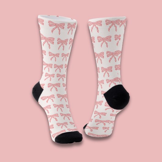 Chaussette Coquette esthétique arc rose