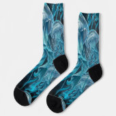 Chaussette Coquillages bleus et noirs (Gauche)
