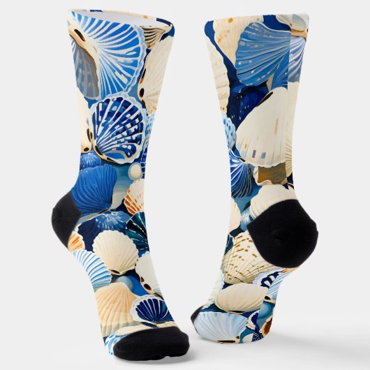 Chaussette Coquillages marins d'été (Angulaire)