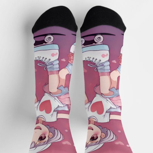 Chaussette corazones pattern (Haut)