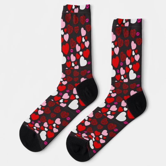 Chaussette corazones pattern (Gauche)