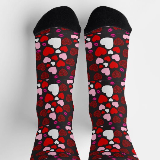 Chaussette corazones pattern (Haut)
