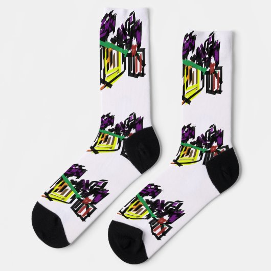 Chaussette Corbeaux et citrouille (Gauche)