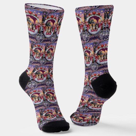 Chaussette Corgi Chien Saint-Valentin (Angulaire)