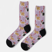 Chaussette Corgi de Noël (Gauche)