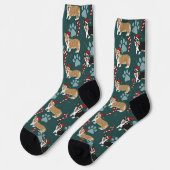 Chaussette Corgi de Noël (Gauche)