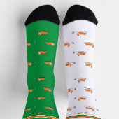 Chaussette Corgi Life | Chaussettes femmes | Rouge | Vert (Haut)