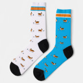 Chaussette Corgi Life | Chaussettes hommes | Tri w. Queue v1  (Gauche)