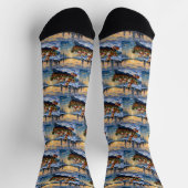 Chaussette Corgi Noël Bateau Fêtes (Haut)