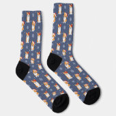 Chaussette Corgis à Santa Hats et Snowflakes Motif (Droite)
