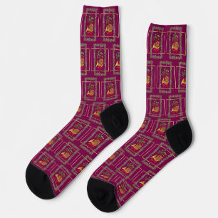 Chaussette Corne française élégante Noël Violet