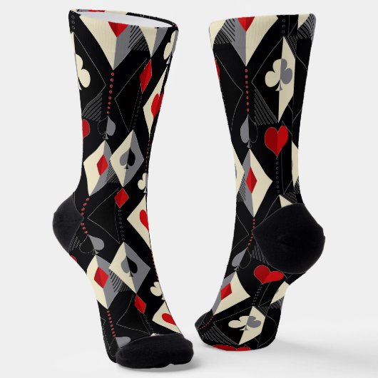 Chaussette Costumes de jeu de cartes en poker. (Angulaire)