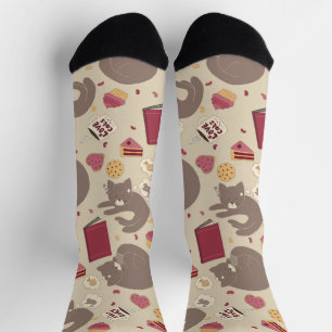 Chaussette Cosy Amoureux des chats Collage