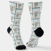 Chaussette Coton de Tulear Peinture mignonne Original Animal  (Angulaire)