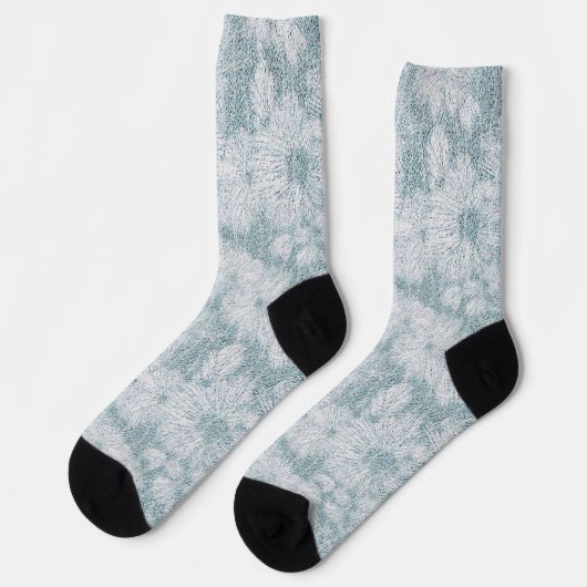 Chaussette Cottage de Comté Velvety Blue Daisy (Gauche)