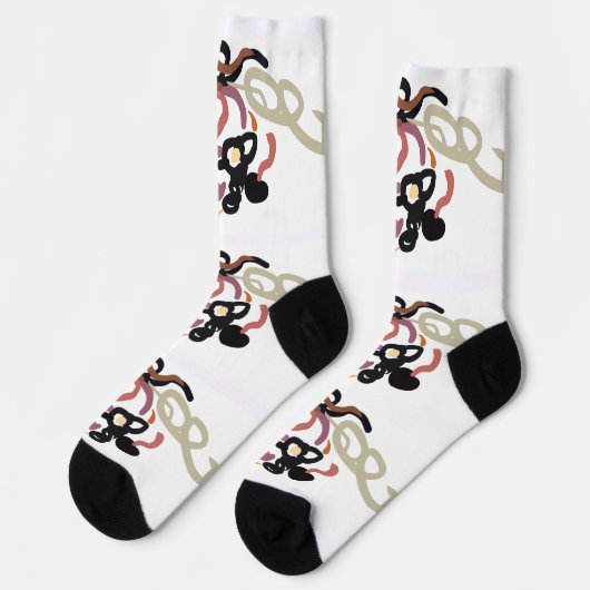 Chaussette Coucher de soleil citrouille automne mignon (Gauche)