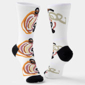 Chaussette Coucher de soleil citrouille automne mignon (Angulaire)