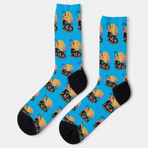 Chaussette Coucher de soleil rétro