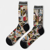 Chaussette Couette, motif fou (Gauche)