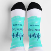 Chaussette Couleur d'aquarelle bleu clair de Bridesmaid ajout (Haut)