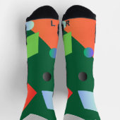 Chaussette Couleur de dégradé géométrique moderne Vert (Haut)