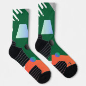 Chaussette Couleur de dégradé géométrique moderne Vert (Droite)
