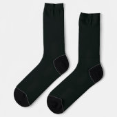 Chaussette Couleur de plaine solide verte profonde (Gauche)
