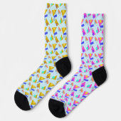 Chaussette Couleur de pop Motif 80s non compatible (Gauche)