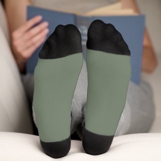 Chaussette Couleur de tendance - Chaussettes vertes bouchées (Fond)