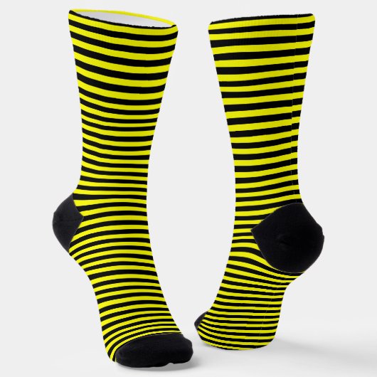 Chaussette Couleur et rayures jaunes (Angulaire)
