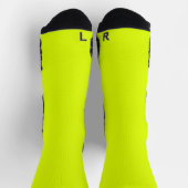 Chaussette couleur solide jaune fluorescent (Haut)