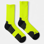 Chaussette couleur solide jaune fluorescent (Droite)