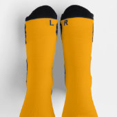 Chaussette Couleur solide orange néon | Classique (Haut)