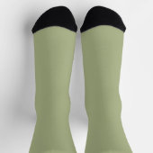 Chaussette Couleur solide verte de couleur de sable (Haut)