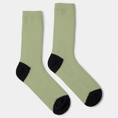Chaussette Couleur solide verte de couleur de sable (Droite)