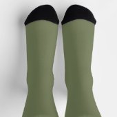 Chaussette Couleur solide verte Sage (Haut)