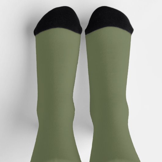 Chaussette Couleur solide verte Sage (Haut)