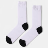 Chaussette Couleur Uni Douce Lumière Pastel Lavande Violet (Gauche)