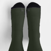 Chaussette Couleur uni noir Olive (Haut)