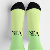 Chaussette Couleur unie simple ajouter un nom texte monogramm (Haut)